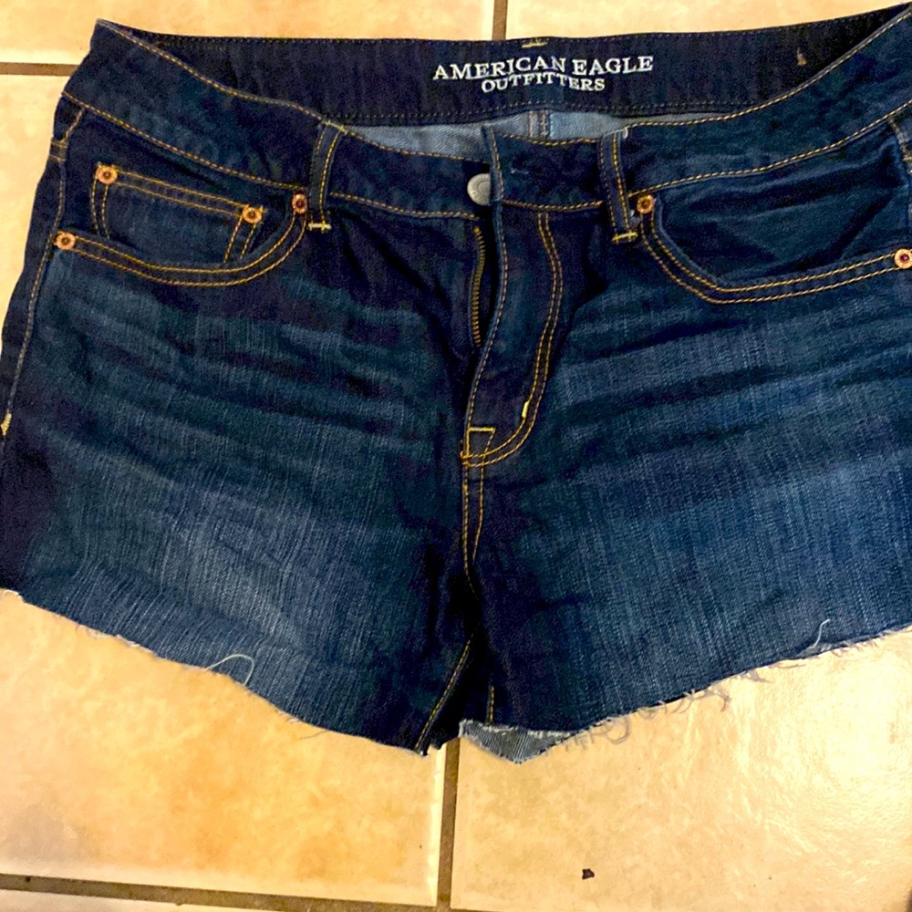 American Eagle outfitters size 10 dark blue jean shorts